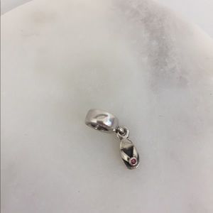 Pandora flip flop charm with stone